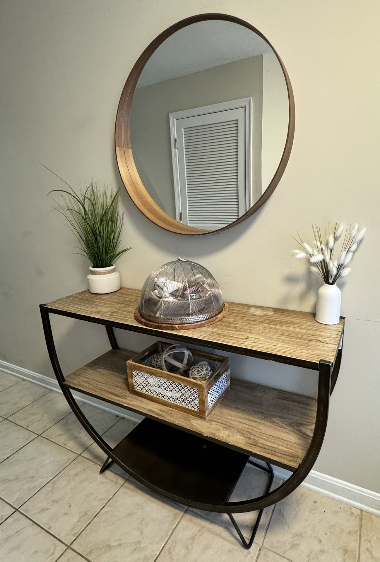 Console Table & IKEA STOCKHOLM Mirror