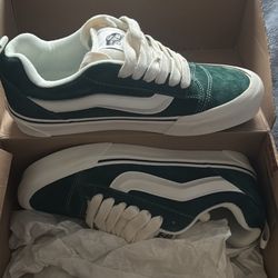 Dark Green Knu School Vans 