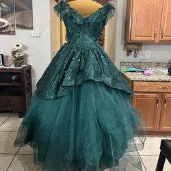 Emerald Green XV Dress