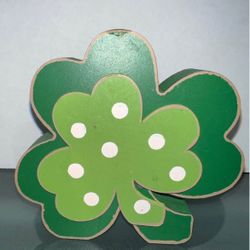 Shamrock Tiered Tray Little Wood Sign 