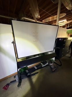 Double-Sided Magnetic Markerboard w/ Aluminum Frame