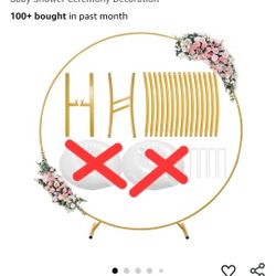 7.2 FT Arch Backdrop Stand, Stable Round Balloon Metal Circle Stand, Gold Wedding Arbor for Birthday Party Bridal Baby Shower Ceremony Decoration
Box 