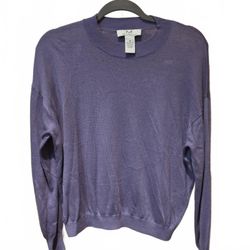 Magaschoni Viscose Blend Women's drop shoukder purple Sweater Size M