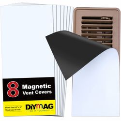 DIYMAG Magnetic Vent Covers - 5.5" X 12", 8 Pack