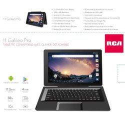 RCA Galileo 11.5" 32 GB Touchscreen Tablet Computer with Keyboard Case Quad-Core 1.3Ghz Processor 1GB Memory 32GB HDD Webcam Wifi Bluetooth Android 6.