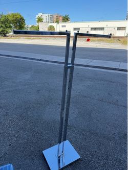 2-Way Square-Base Clothing Rack with Straight Arms