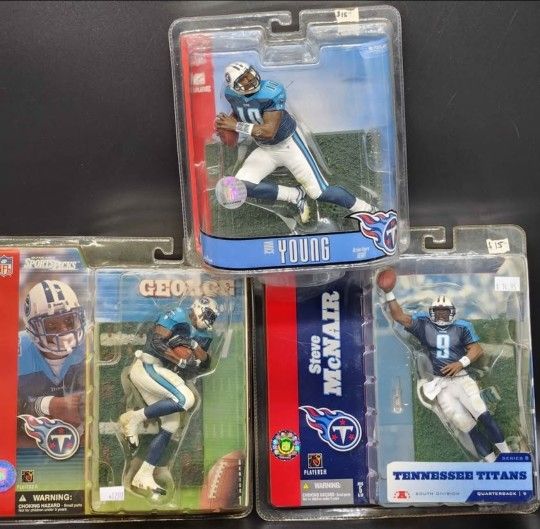 NFL Football Tennessee Titans McFarlane Figures New in Box - Early 2000's - Collector's Condition