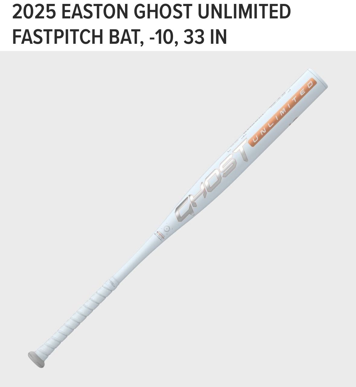 2025 EASTON GHOST UNLIMITED FASTPITCH BAT