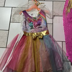 Beautiful Unicorn Dress Size 6/7 
