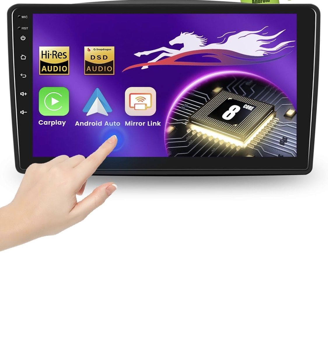 Android Car Radio for Toyota Sienna 2004-2010 with Qualcomm 8 Core 4G+64G 5G WiFi, 9'' 1280P QLED Touch Screen Car Stereo Carplay Android Auto GPS DSP