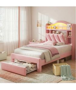 Twin pink Bed