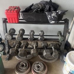 Stack Of DB, Rack And Plates