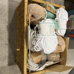 Box Of Assorted Knitting Supplies