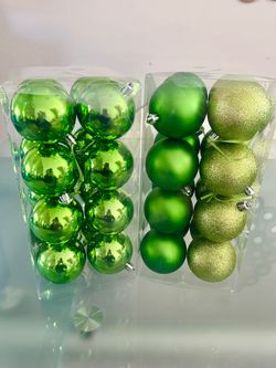 Lime green ornaments