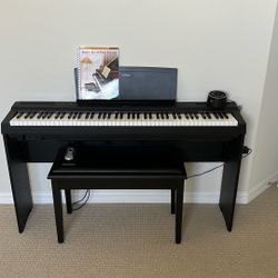 Yamaha P-125 Digital Piano, Bench, Stand, Pedal
