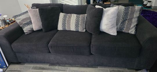 Oversized Navy Deep-Seat Couch / Lounge Sofa