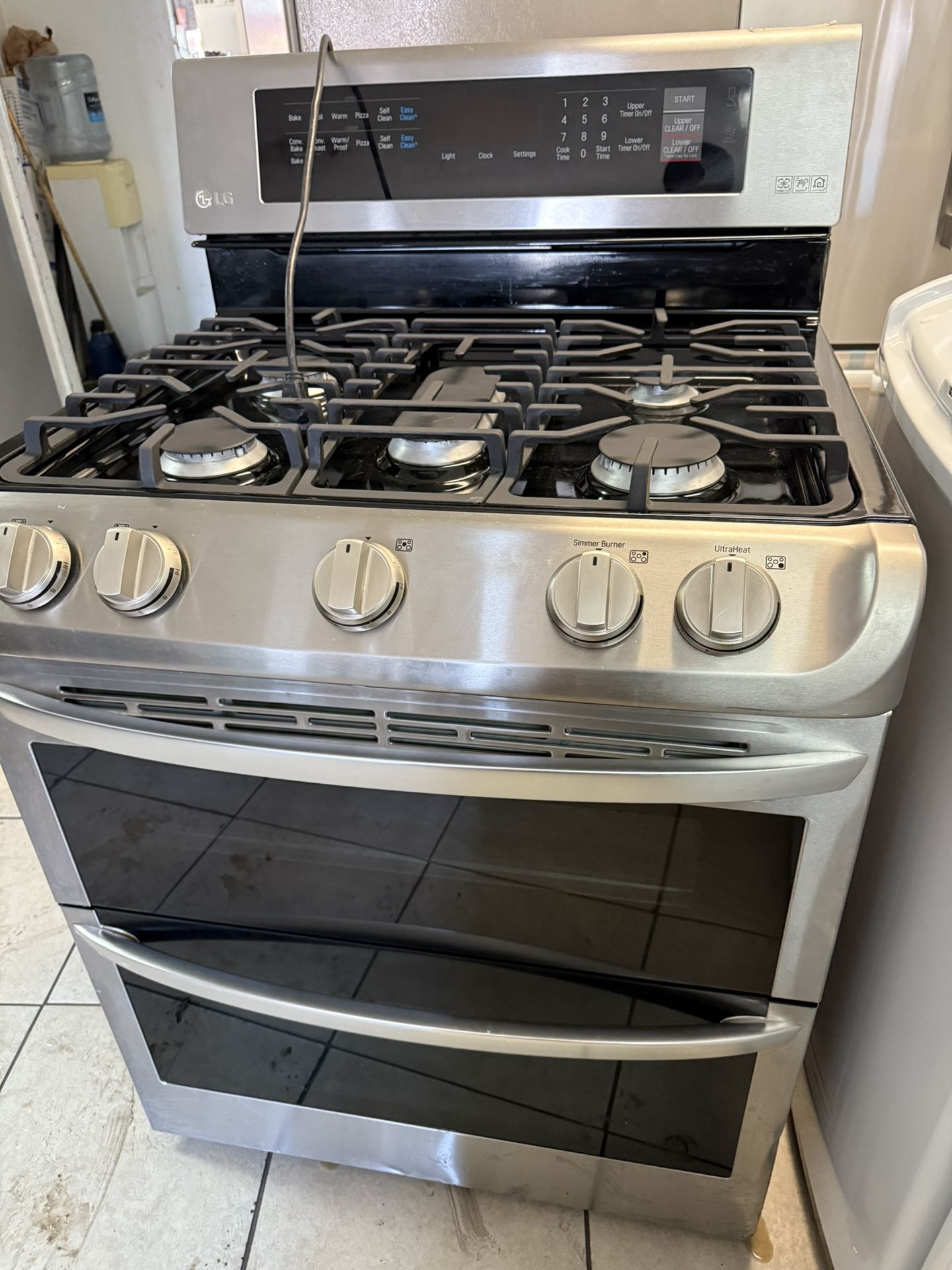 Lg Double Once Gas Range Stainless Steel