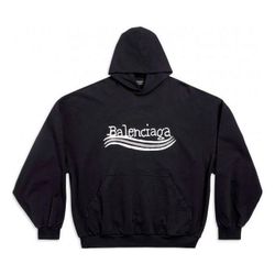 Balenciaga Hand-Drawn Political Campaign Oversized Hoodie