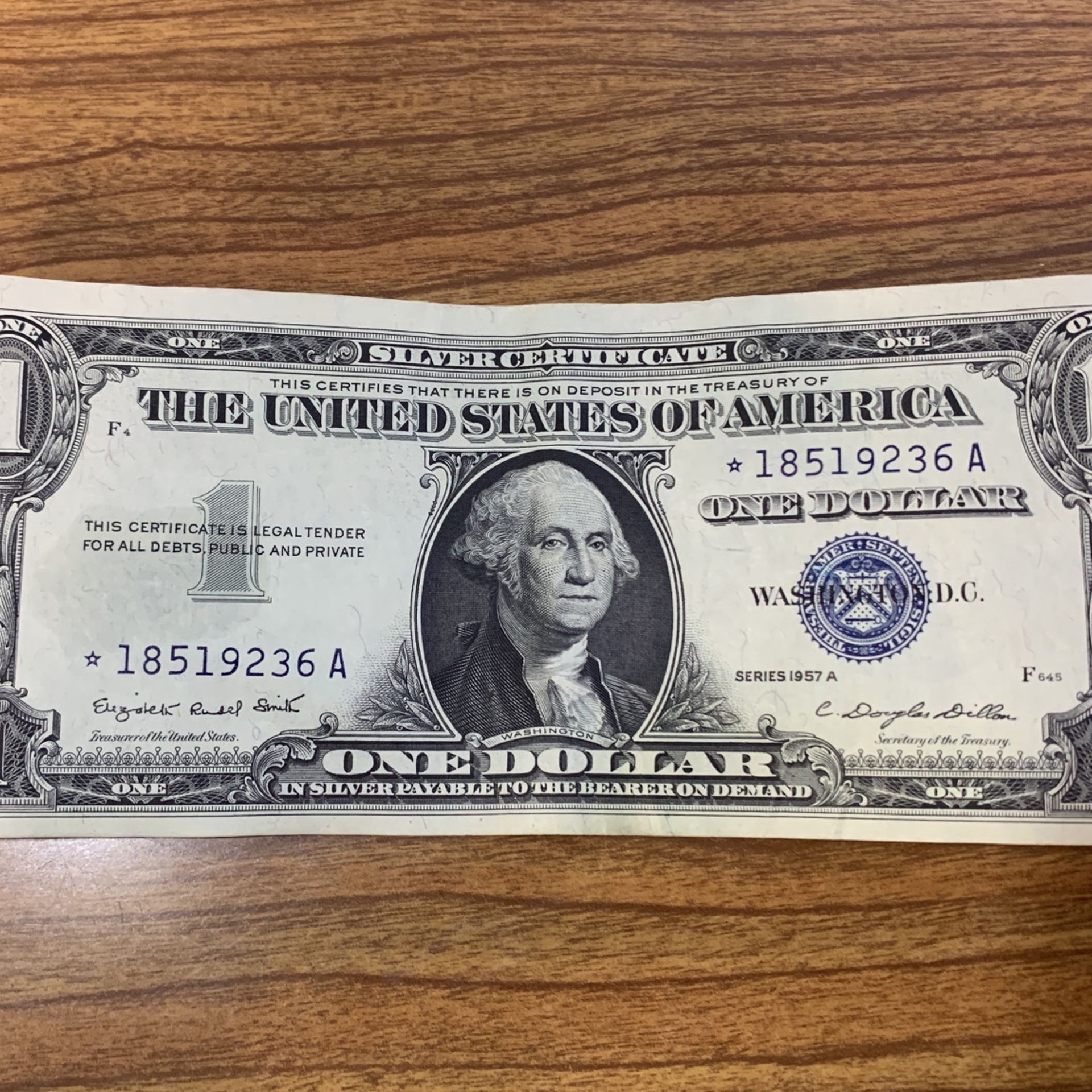 Series 1957 A Dollar Bill