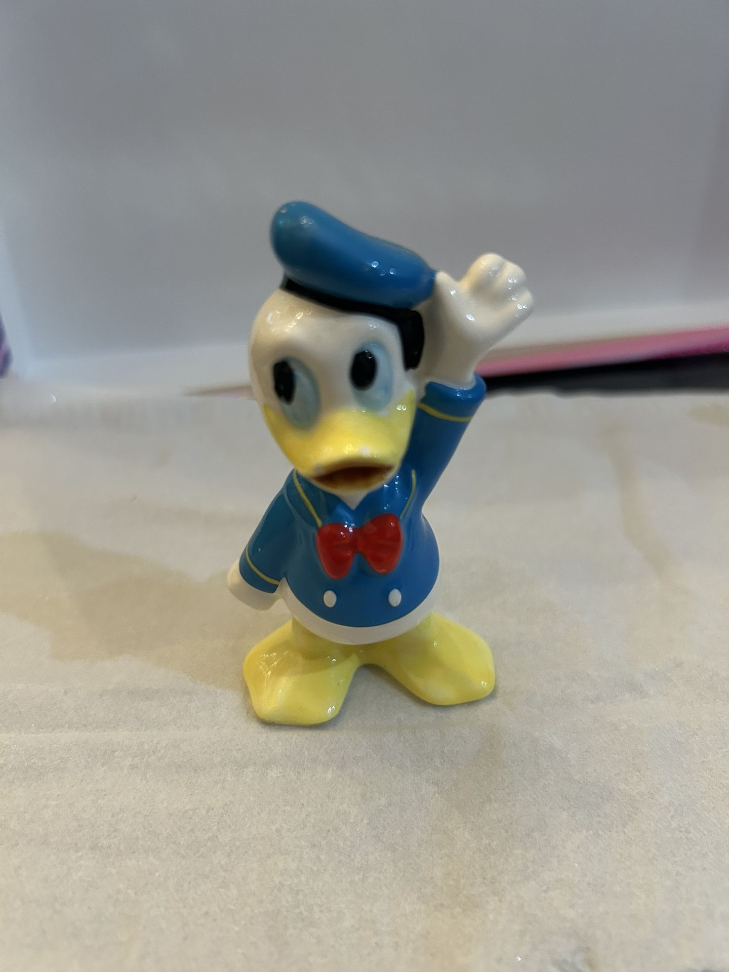 Vintage Walt Disney Productions Donald Duck Ceramic Figure 3" Japan