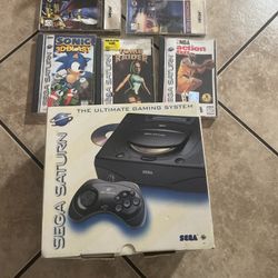 Sega Saturn With Games