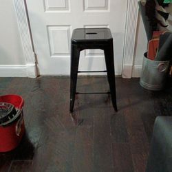 Bar stool backless antique metal