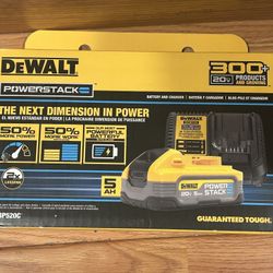 Dewalt Power stack 5.0 Battery And Charger