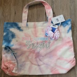The Future Is Bright Tote Bag With Hair scrunchie Brand New