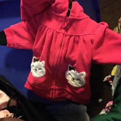 Beautiful Fleece Jacket For Little Girl For Just 2.00 Has Pocket And A Hood