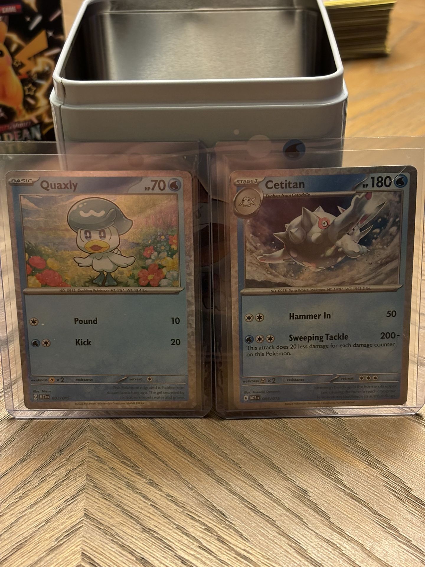 Cetitan 005/015 & Quaxly 003/015 - Holo - McDonald’s 2023 Pokemon Card Happy Meal 