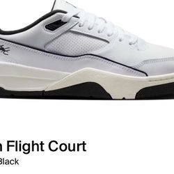 Jordan Flight Court White/Black-Sail M-8.5