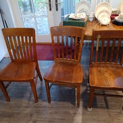 Sturdy Oak Chairs