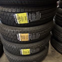 ST 225/75/15 Trailer Tires Mounted And Balanced