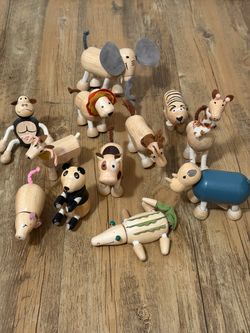 Wooden animals and cars !!