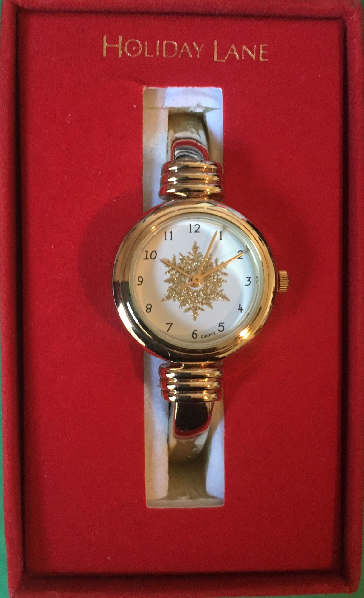 Gold Tone Christmas Winter Bracelet Watch-New in Box!!!