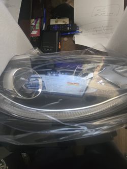 Headlight Headlamp Assembly Halogen With Bulbs And Ballast Right Passenger Side Only Oem Chrome Housing  # 675