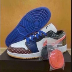 Nike Air Jordan 1 Low MMD Multicolor Size 7y/8.5w Brand New