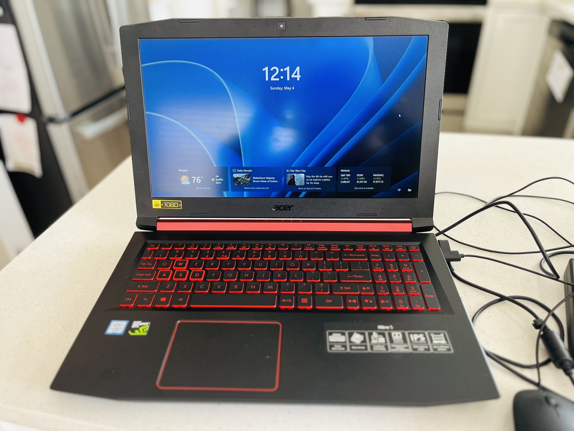 Acer Nitro 5, 7th Gen Intel Core i5-7300HQ, GeForce GTX 1050, 8GB DDR4, 256GB SSD, Windows 10 Gaming Laptop