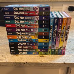 Dog Man Book Series #1-13 Plus Cat Kid #1-5