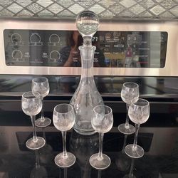 Toscany Cordial Decanter With 6 Glasses
