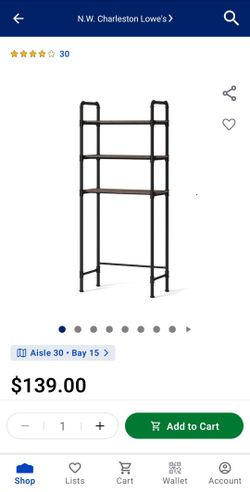 Shelf Tower Over The Toilet