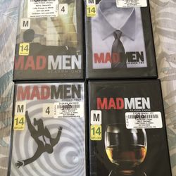 Madmen Seasons 1-4 DVD’s, Library Discard 