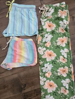 Bundle of three pajama bottoms