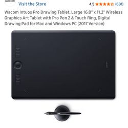 Wacom Intuos Pro Large Drawing Tablet (PTH-860) – Wireless, Great Condition