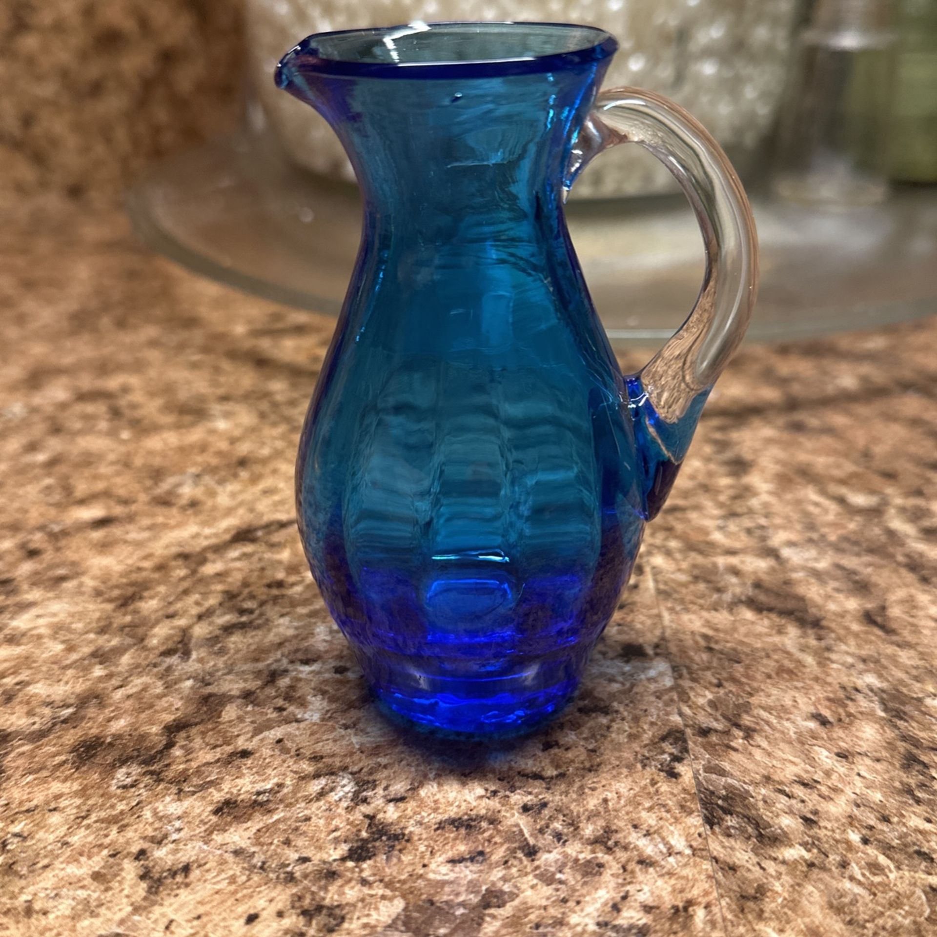 4” Cobalt Blue Glass Pitcher/Vase