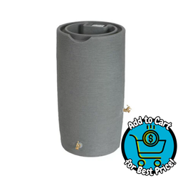 Good Ideas 65-Gallon Gray Plastic Rain Barrel Spigot