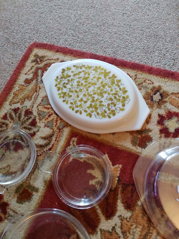 9 Vintage Pyrex Lids