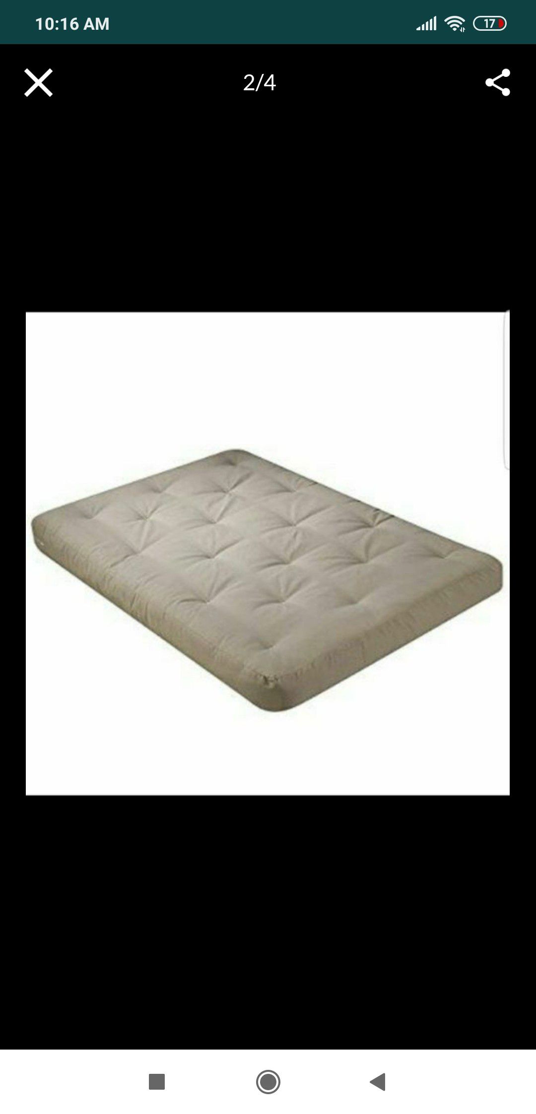 Queen Serta 8-inch futon mattress
