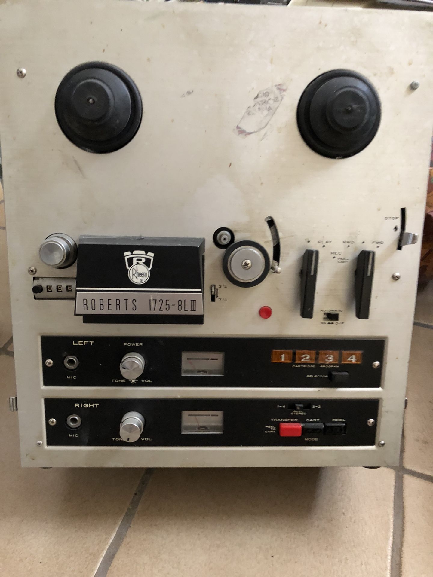 Roberts 1725-8L III 4/8 Track Open Reel Tape Recorder for Sale in Miramar,  FL - OfferUp