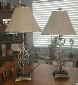 Pair of Table Lamps with Shades
